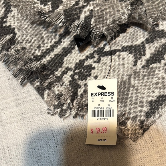 Express Gray Snake Print Scarf - Picture 2 of 3